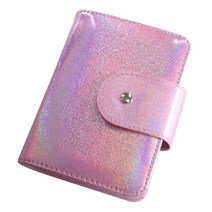 네일도구 네일셋트 네일킷트 20 슬롯 6x12cm 레인보우/레이저 실버 네일 아트 플레이트 홀더 보관 가방 빈 케이스 스테인레스 스틸 템플릿 스텐실 앨범, 04 Pink