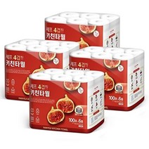 한예지 셰프 천연펄프 키친타올 도톰4겹 100매 6롤 4팩