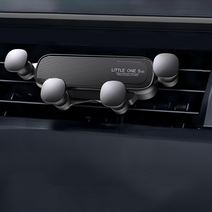 제이엔케이 송풍구 중력식 노터치 차량용 휴대폰거치대, 블랙