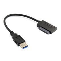 USB 3.0 ~ 7 + 6 13pin 슬림 라인 SATA 노트북 CD / DVD ROM 광학 드라이브 어댑터 케이블, 하나, 검정