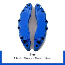 캘리퍼커버 2Pcs ABS 브레이크 클리퍼 커버 자동차 디스크 스티커 BMW F20 F30 G20 F31 F34 F10 G30 F11 X3, 01 2Pcs Blue L size