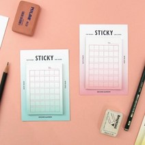스티키 잇 원고지 점착식 메모지 미니메모지, 03.BLUE