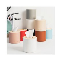 국산 가죽커버 우드 티슈케이스 롤 (8colors), 레드, 선택:레드