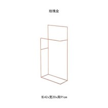 북유럽 미니멀리스트 다기능 수건 걸이 욕실 랜딩 스토리지 선반 드릴링 없음, 06 rose Gold