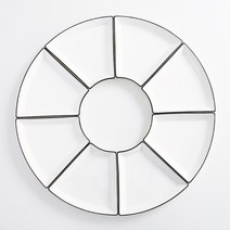 도자기 구절판그릇 접시 월남쌈 간식트레이 다과 쟁반 과일 감성 빵 과자 화이트, 레더형접시 8개개