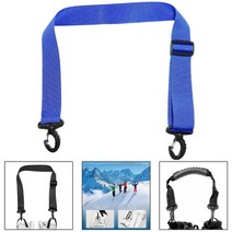 스노우보드 스키 부츠 캐리어 스트랩 아이스 스케이트 용 휴대용 헤비 듀티 조절 가능한, 블루 55cm-91cm