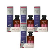 아피비타 여성 샴푸 250ml 토닉 로션 150ml Apivita Shampoing Lotion Contre la Chute des cheveux Tonic, 4팩