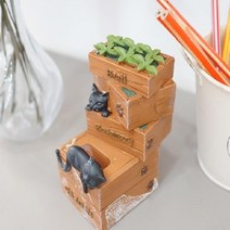 고양이 거치대 명함꽂이 인테리어소품 휴대폰 가든, 상세페이지 참조