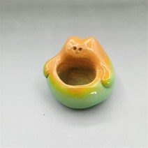 다육이화분 귀여운 마우가니 화분 핸드메이드 컬러풀 시멘트 냄비 미니 다육 분재 정원 홈 오피스 장식, [04] green
