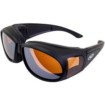Global Vision Outfitter 오토바이 라이딩 안전 선글라스 매트 블랙 프레임 드빙 미러 렌즈 ANSI Z87.1+, 상세내용표시