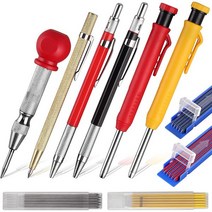 XUNTOP Mechanical Carpenter Pencils Set with Center Punch Cost Effective Package can Meet Different