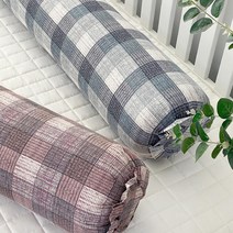 하운드 체크 순면 안고자는 꿀잠템 사계절 바디필로우 롱 원통 캔디 쿠션, 커버1장, 핑크