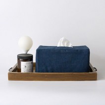 [바보사랑] LIN01 린넨 티슈커버 (네이비)