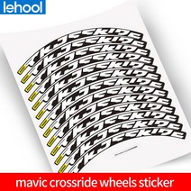 자전거 휠셋 부품 Mavic-크로스라이드 산악 자전거 휠셋 스티커 26 27.5 29 인치 자전거 림 스티커 MTB 림 데칼 사용, 11 29inch white