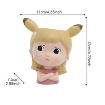 식목일행사 아보카도 대파 상추 키우기 블루베리 코알라 그루트 매직 화분 독창성 원예 예술 소녀 조각 다육 식물 화분 가정 장식 만화 수지 화분 정원 화분 장식품, 화분 1