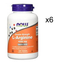 나우푸드 엘아르기닌 1000mg 120정 X6 세트, 120개입, 6개