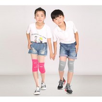 어린이 유아 자전거 외부 운동 무릎 보호대 2P 아대, 그레이, M