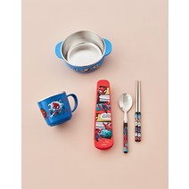[릴팡] 마블 유아동 식기 2종 (택1) 1개, [릴팡] 마블 진공수저 케이스세트 (스파이더맨)
