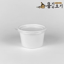 [용기는요기] 죽 반찬 소스 국 밥 일회용용기 도시락용기 포장용기 배달용기 105파이 소 중 대 원형용기, 105파이_대(200개)