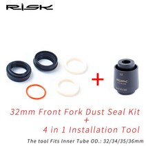위험 32mm 34mm 35mm 36mm 자전거 자전거 충격 서스펜션 프론트 포크 더스트 씰 키트 오일 씰 스폰지 링 설치 도구 드라이버, 도구가 포함된 32mm 키트