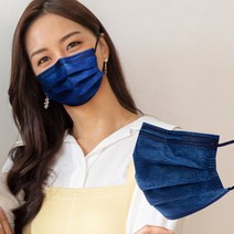 에어에이드 평면형 컬러룩 마스크 대형, 50매입, 1개, 네이비