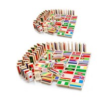 100개국 만국기 학습에 참 좋은 원목 도미노 X 2개입, 쿠팡더좋은굿즈 바다통상 만국기_100p도미노블럭