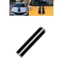 자동차튜닝 동호회 줄무늬 본넷 스티커 시선집중 개성, 1개, 화이트