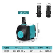 다이어프램 펌프 워터 12v 수중 지하수 모터 소형 양수 물 36101525 다기능, 25w eb-305, 나는 플러그