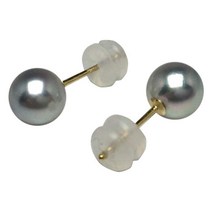 Isowa Pearl(이세 시마의 진주 전문점 이소와 펄) 아코야 진주 스터드 피어스 6.0-6.5 mm 화이트 실버 블루 K18 옐로우 골드 65771