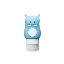 실리콘 리필 휴대용 미니 동물 말 여행자 포장 병 프레스 로션 샴푸 목욕 3 색, [01] 50ml hippo