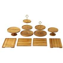 디저트트레이 테이블 장식 세트 플레이팅 접시 접시, 황금 왕관 디저트 테이블 8종 세트