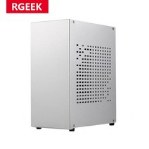 미니 데스크탑 케이스 타워 Rgeek-알루미늄 HTPC 미니 ITX 섀시 게임 컴퓨터 케이스 그래픽 카드 지원 RT, 한개옵션1, 03 black