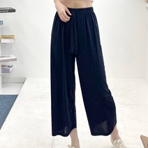 레몬티 자체제작 불가리원단 쿨 9부 와이드 밴딩팬츠 요가복 이지웨어
