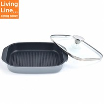 Kitchen 메가스톤 IH 인덕션 겸용 그릴팬 생선구이 스테이크팬 코팅 미니 캠핑 그릴 바비큐 삼겸살, ♥Kitchen_풍년 블랙로카 IH 그릴팬♥, 1개