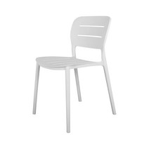 하늘창 비비 체어 플라스틱체어 카페의자 테라스 야외의자 디자인 사출 의자, 화이트