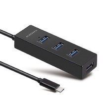 PLEOMAX C타입 무전원 USB3.0 멀티 허브 4포트 HUB 분배기 컴퓨터 노트북 키보드 하드디스크 카메라 프린터, PM-UH1000