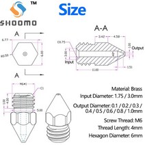 3D프린터부품 Anet A8 Makerbot MK8 Creality CR-10 S4 S5 Ender 3 3Pro 5 청소 도구 키트 용 압출기 황동, 12 3.0-0.3mm_02 5Pcs
