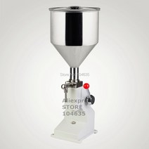 소스 액체 액상 진공 소 포장기 수동 페이스트 크림 꿀 충전 기계 손 압력 병 액체 포장 장비 1-50ml 스테, 한개옵션0