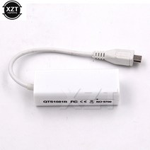 라우터 모뎀 네트워크카드 마이크로 USB 2.0 남성 RJ45 여성 5 핀 이더넷 LAN 네트워크 카드 어댑터 Windows 7810 안드로이드 태블릿 IC 이더넷 LAN, [01] WHITE