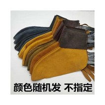 소가죽 전기 용접 발커버 고온 단열 다리 보호 용품, 소가죽 숏스타일 10쌍(색상 랜덤