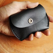 카드지갑 수제 가죽 항아리 미니지갑 시크블랙 카드지갑 가죽지갑 명함지갑 카드지갑