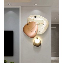 인테리어 LED 벽시계 무소음 시계 장식 거실 벽시계, B 50x60 cm