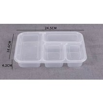 일회용도시락 3 구획 재사용 가능한 플라스틱 식품 저장 용기 뚜껑 전자 레인지 및 식기 세척기 안전 도시락 상자 5 개 세트, [02] white, [01] 5pcs a set
