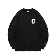 스트릿 커버낫 COVERNAT C 로고 맨투맨 블랙 편한 착용감