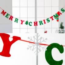 메리 크리스마스 가랜드 부직포 가랜드 MERRY CHRISTMAS
