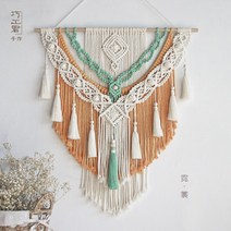 스테인글라스공방 망원동 소품샵 자연물모빌 100803 짠 태피스트리 술 수제 재료 패키지 diy 머리맡 소파 배경 벽 장식 보헤미안 테이블 교수형, 01네온 옷, 01설명서