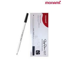 모나미 싸인펜 351, 흑색1다스, 8개