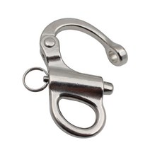 스테인레스 스틸 316 고정 스프링 샤클 Sanp 자동 잠금 네이비 버클 52mm 다양한 용도로 사용