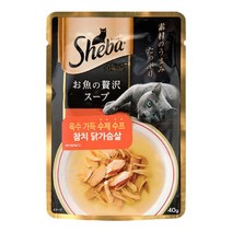 쉬바 수제 수프 파우치 고양이 간식 참치 닭가슴살 파우치 간식 40g