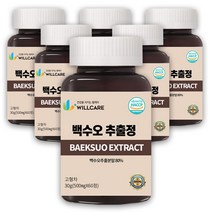 윌케어 백수오 추출정 국내산 500mg x 60정, 6병